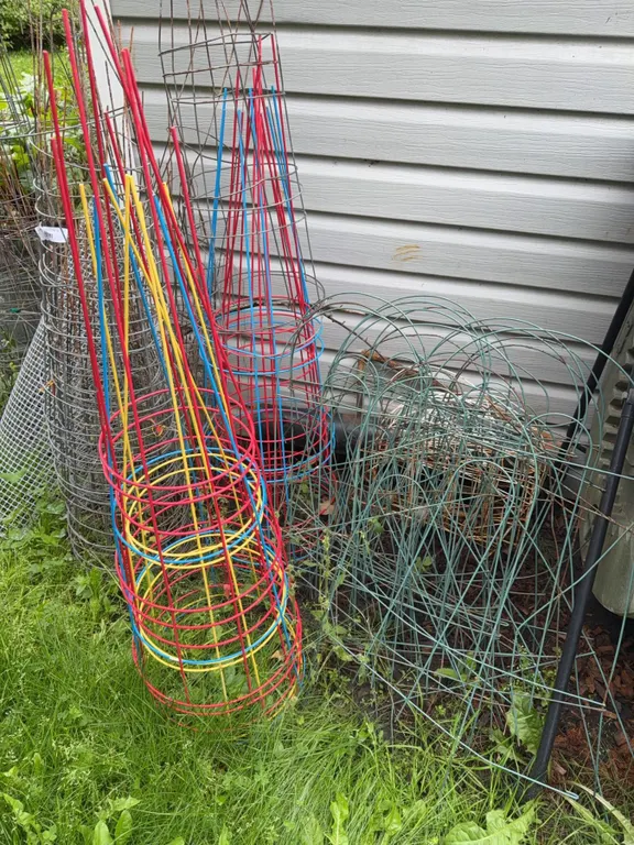 Metal Tomato Cages and Garden Fencing