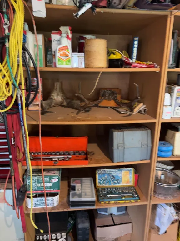 Shelf With Tools Miscellaneous Items & so mucc more