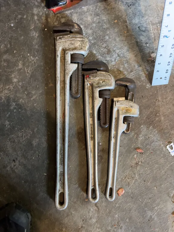 4 RIDGID Heavy Duty Aluminum Pipe Wrenches