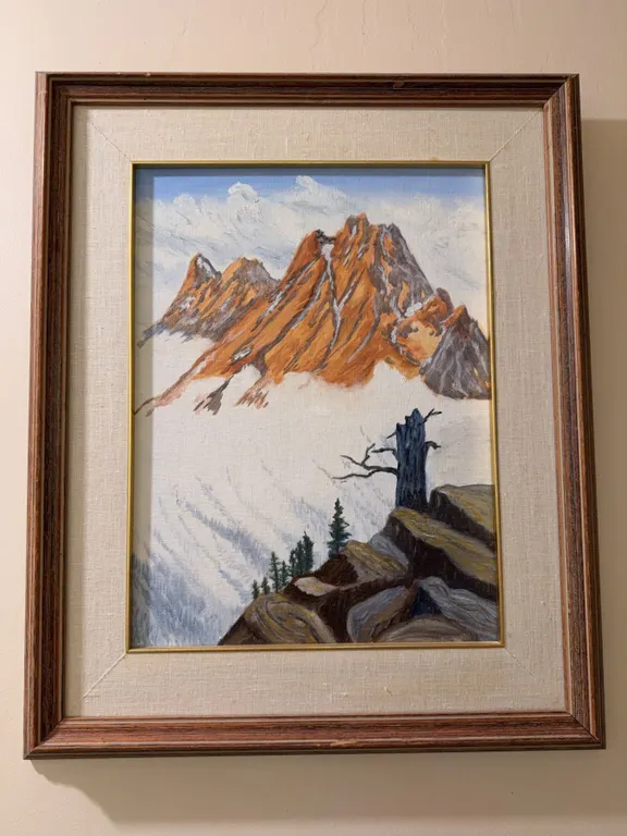 Framed Landscape Oil Painting, 23 x 18.5 Inches