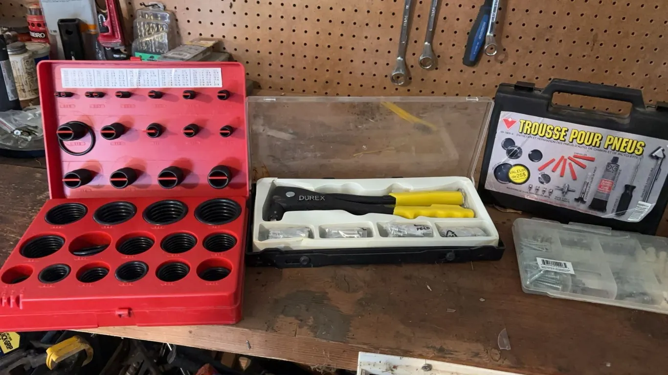 Automotive Tool Set with Tire Repair Kit