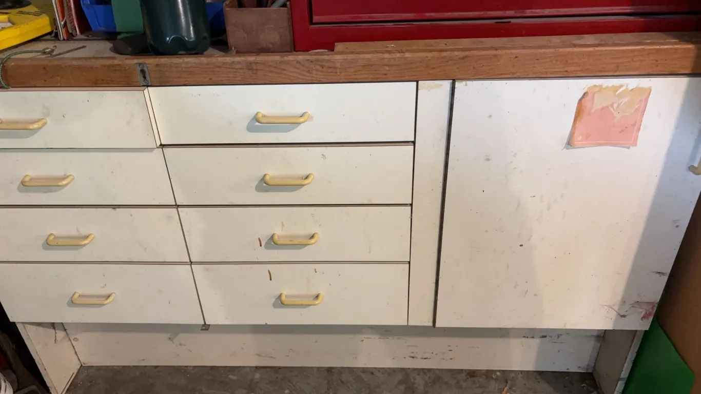 Garage Cupboard With Power Tools and Hand Tools