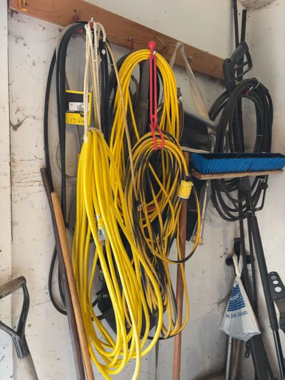 Extension Cords, Brooms, Shovels, and Picks