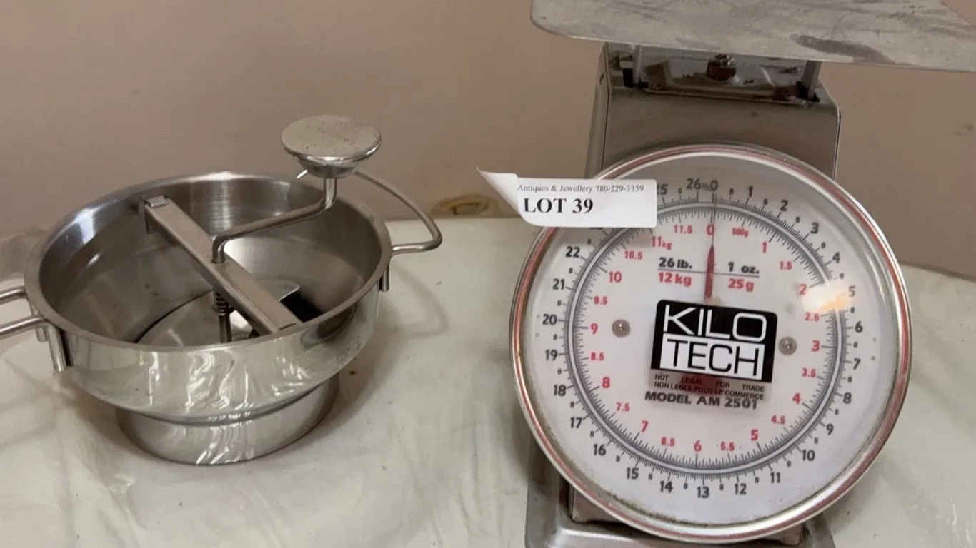 Kilotech Scale and Stainless Steel Food Mill