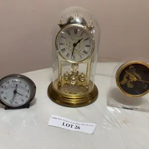 Three Assorted Tabletop Clocks