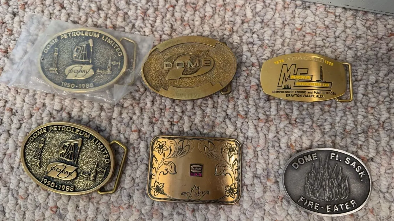 6 Dome Petroleum Belt Buckles