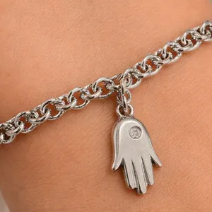 Silver (3.52g), Diamond (0.01ct) Bracelet 6" Retail value $60