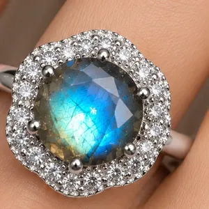 Silver(4.4g), Labradorite (1ct) Ring Retail value $300