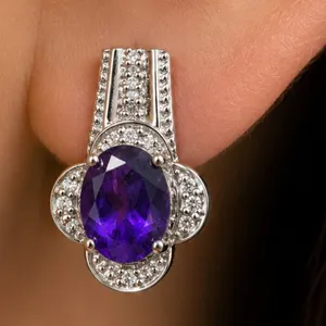 Silver(5.04g), Amethyst (3ct) Ring Retail value $340