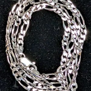 Silver(24g),  Men's Heavy Rhodium Plated Italian Chain 22" Retail value $650