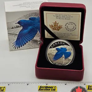 RCM Canada 2016 : $20 Fine Silver Coin : The Mountain Bluebird : The Migratory Birds Convention : 10