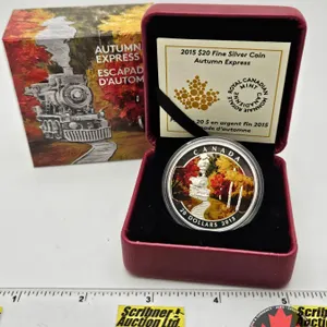 RCM Canada 2015 : $20 Fine Silver Coin : Autumn Express  (COA #5220) (99.99%)