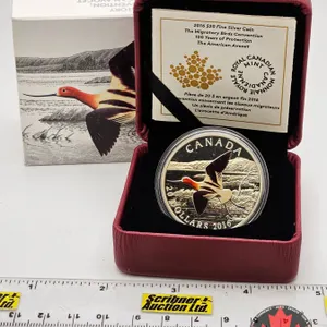 RCM Canada 2016 : $20 Fine Silver Coin : The American Avocet : The Migratory Birds Convention : 100 