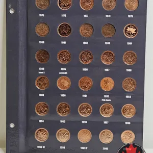 Canada One Cent (Page of 30) : 1975 - 1984 ; 1985 Blunt; 1985 Ptd; 1986-1998 ; 1998W; 1999; 1999P; 2