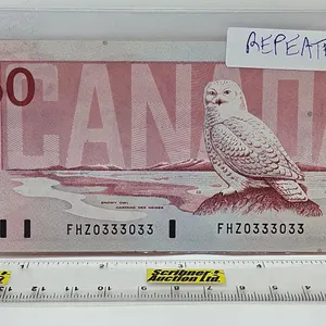 Canada $50 Bill : 1988 "2 Digit" : Knight/Dodge #FHZ0333033