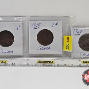 Canada Large Cent (3) : 1918; 1919; 1920