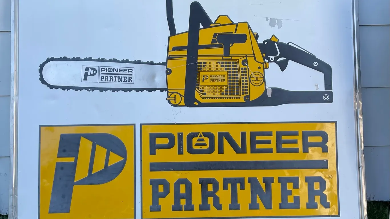 Large Metal Vintage Pioneer Partner sign 58 inches x 46 inches. (GST 5 % charged)