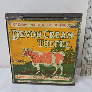 Devon Cream Toffee Tin - has scratches