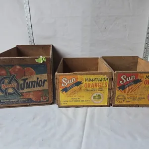 3 - Fruit Boxes, Sun Mandarin Oranges (2) & OK Apples