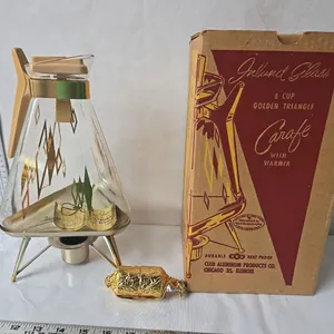 Inland Glass Golden Triangle Carafe - NIB