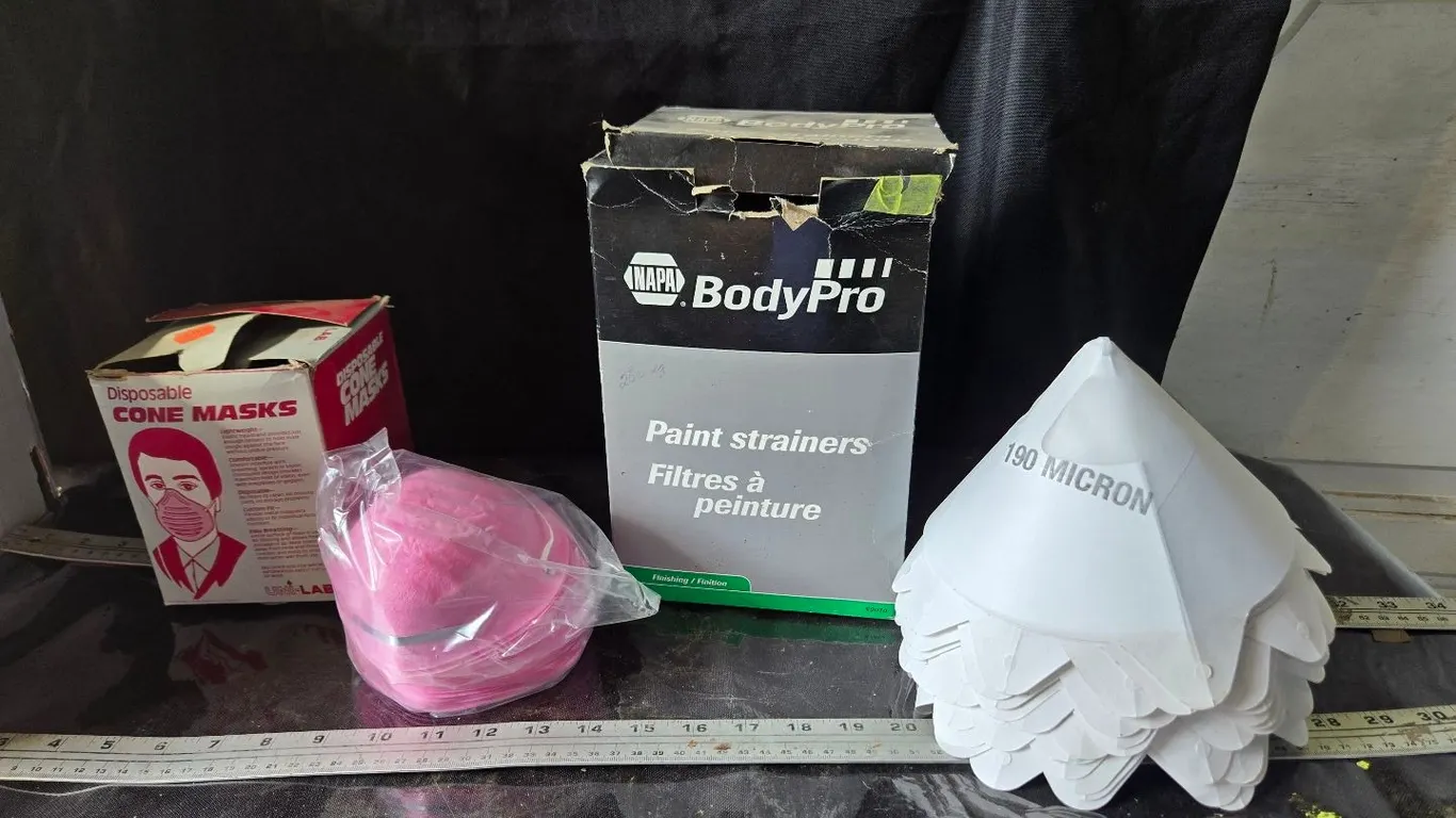 Disposable Masks & NAPA paint strainers