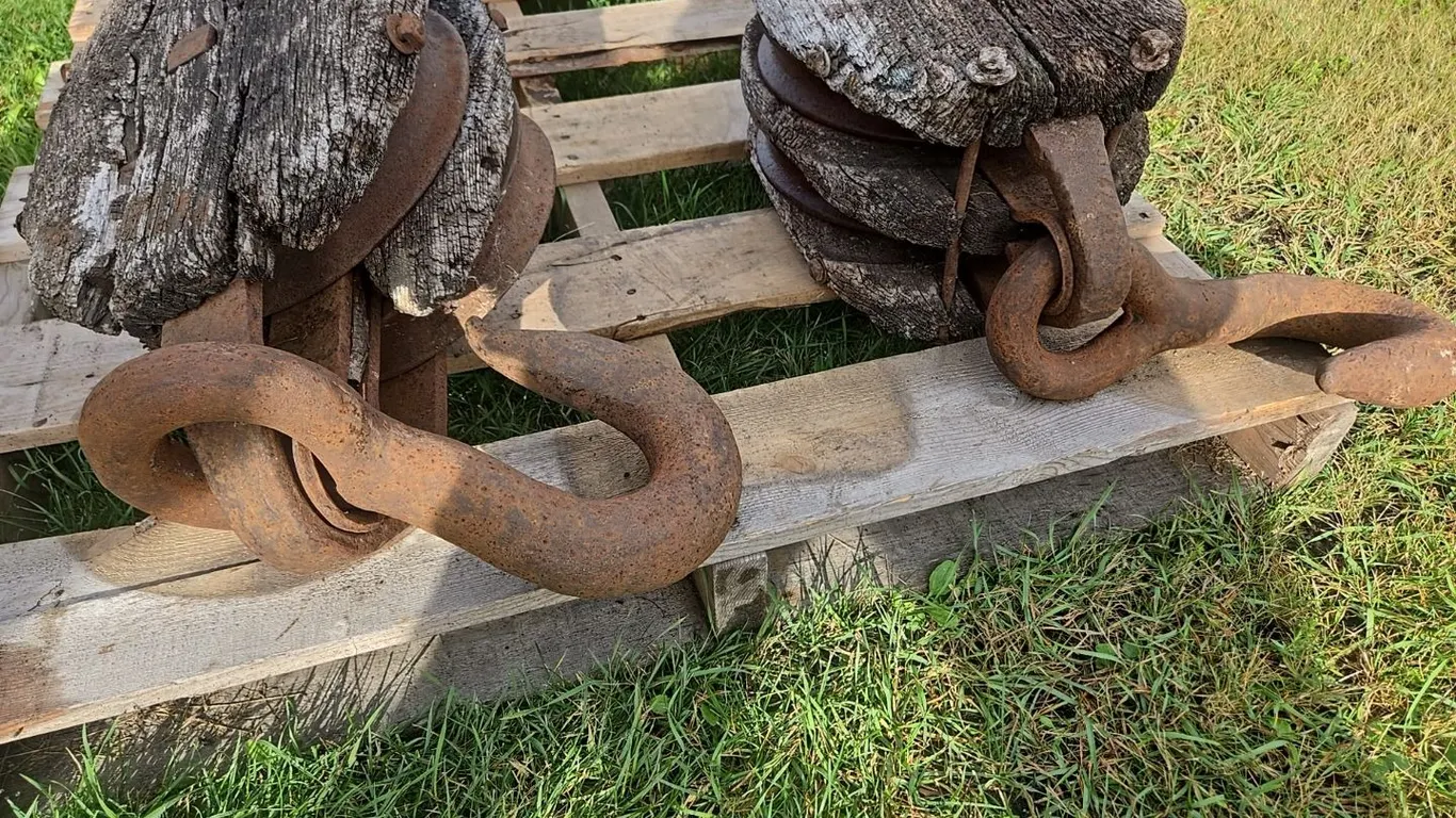 2 - Lg. pulley blocks - 16"
