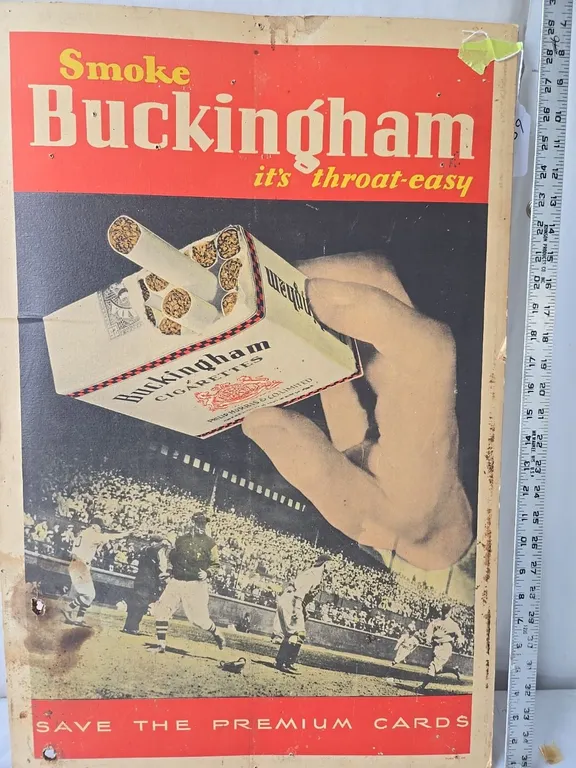 Buckingham "its throat easy" sign - original