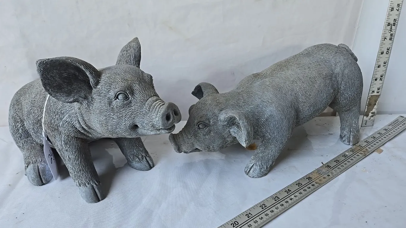 2 - Pig Garden Ornaments