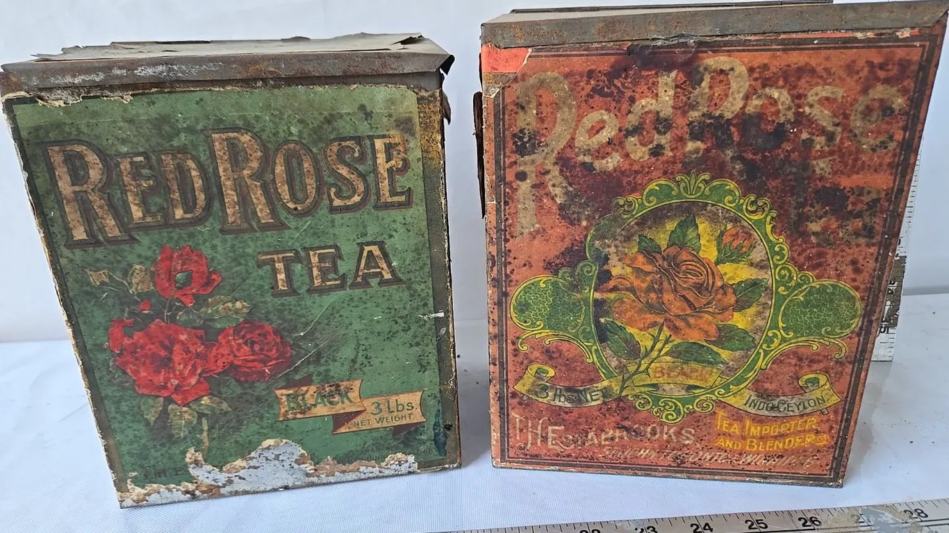 2 - Red Rose Tea Boxes - 3lb.