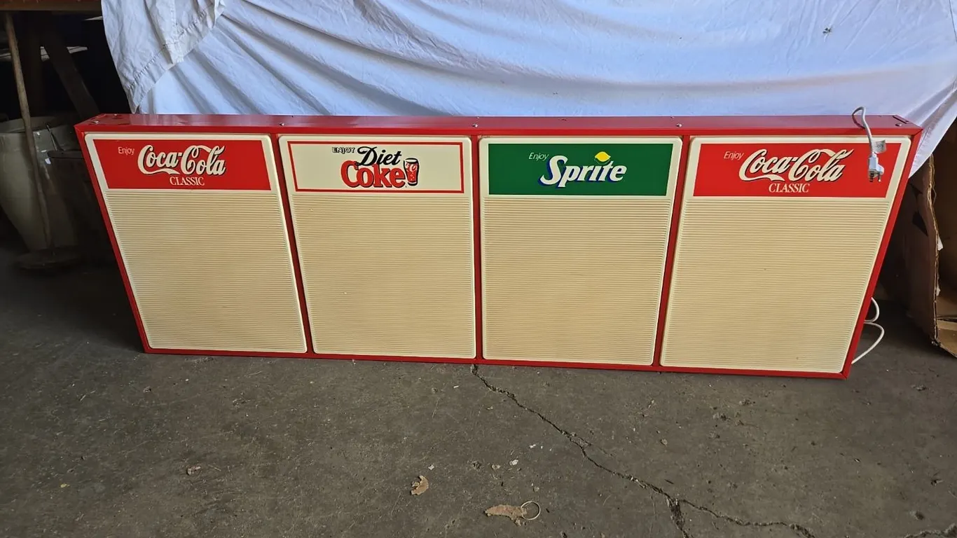 Coca-Cola Light-up Menu Sign - NOS