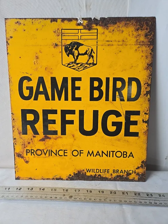 Game Bird Refuge Sign - original