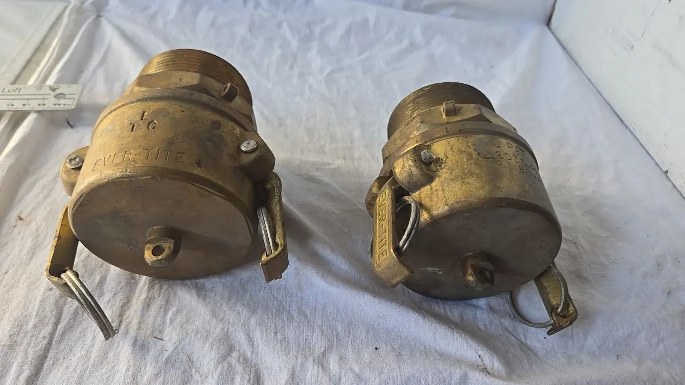 2 - 2 3/8" Evertite Brass Camlock Fittings