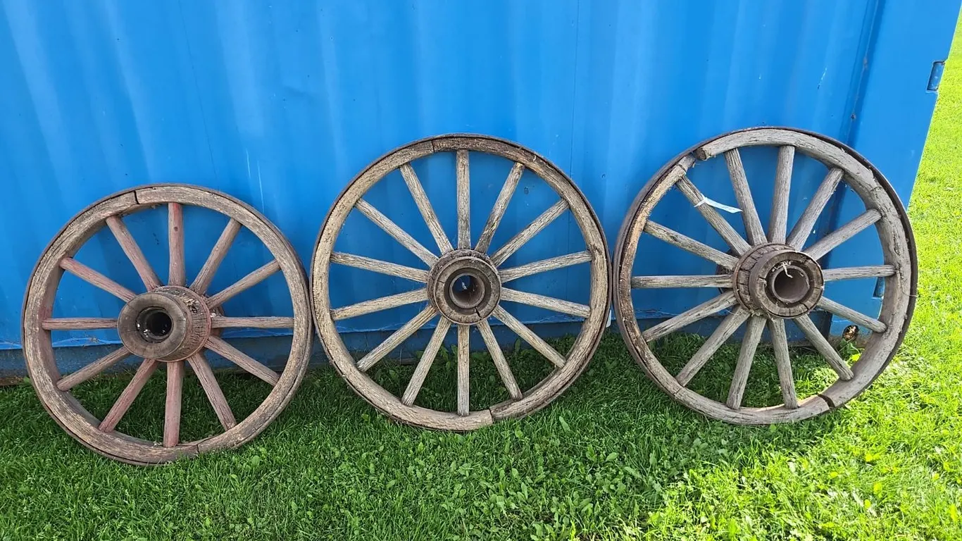 3 - Wooden Wagon Wheels
