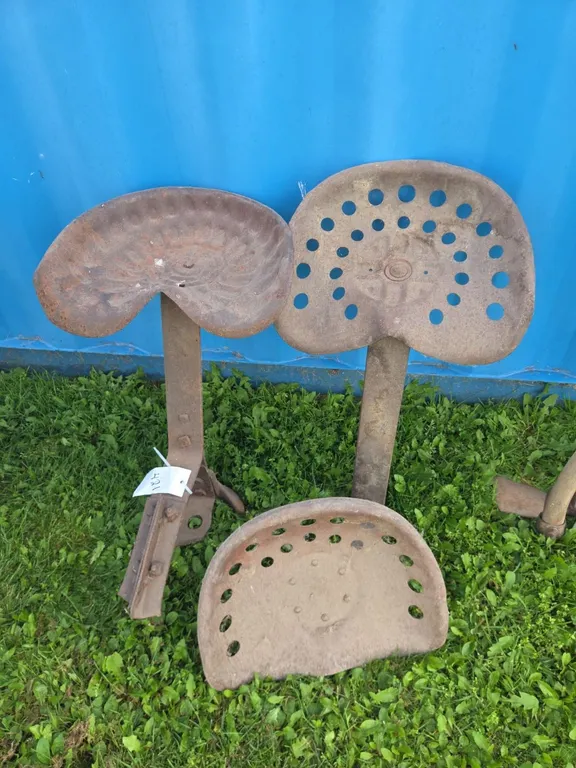 3 - tin implement seats