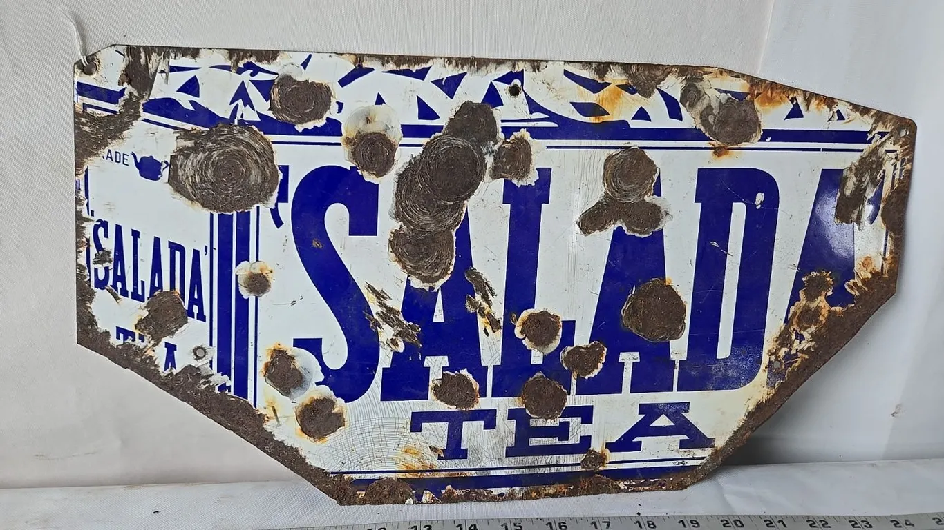 Salada Tea Box Sign - original