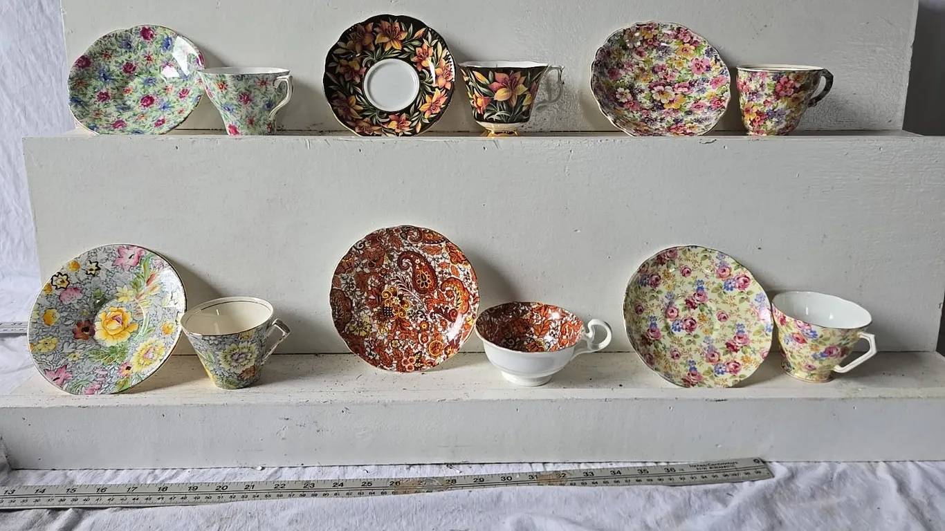 6 - Royal Albert, Radford & Chintz Tea cups & saucers