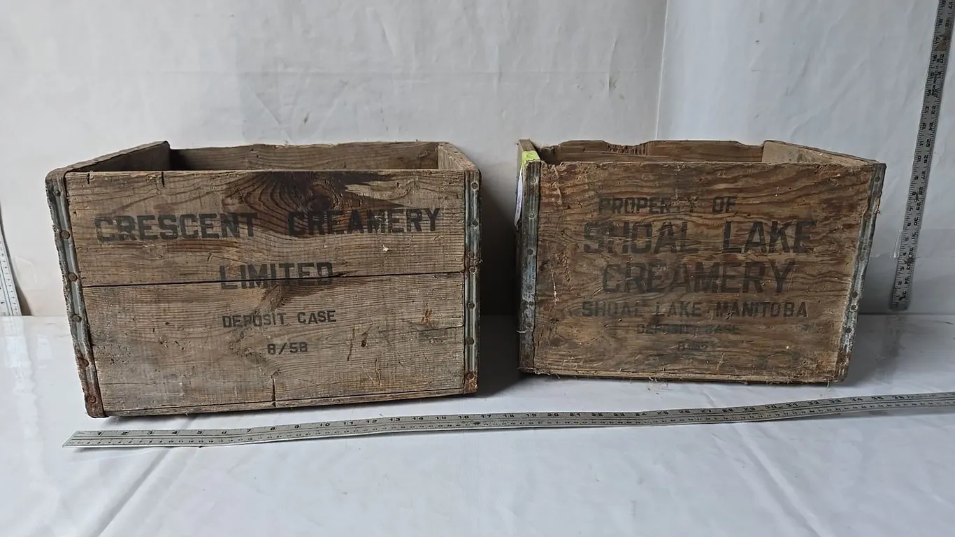 Shoal Lake Creamery & Crescent Creamery Crates