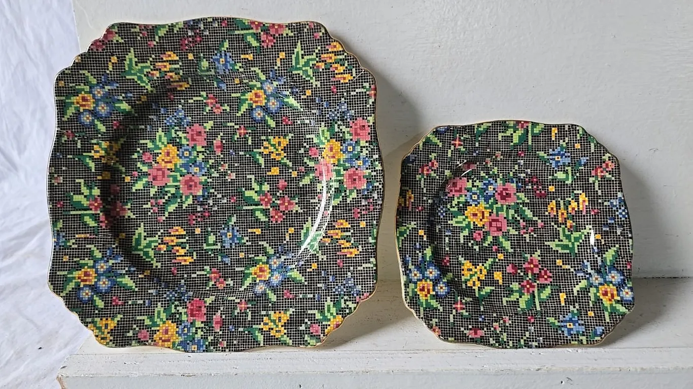 2 - Royal Winton Victorian Plates
