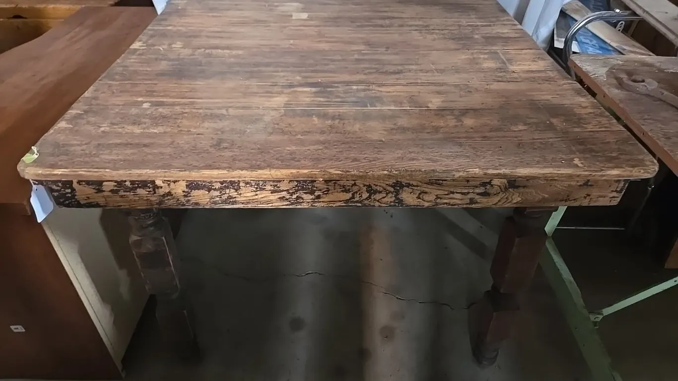 Wooden Kitchen Table - needs to be refinished