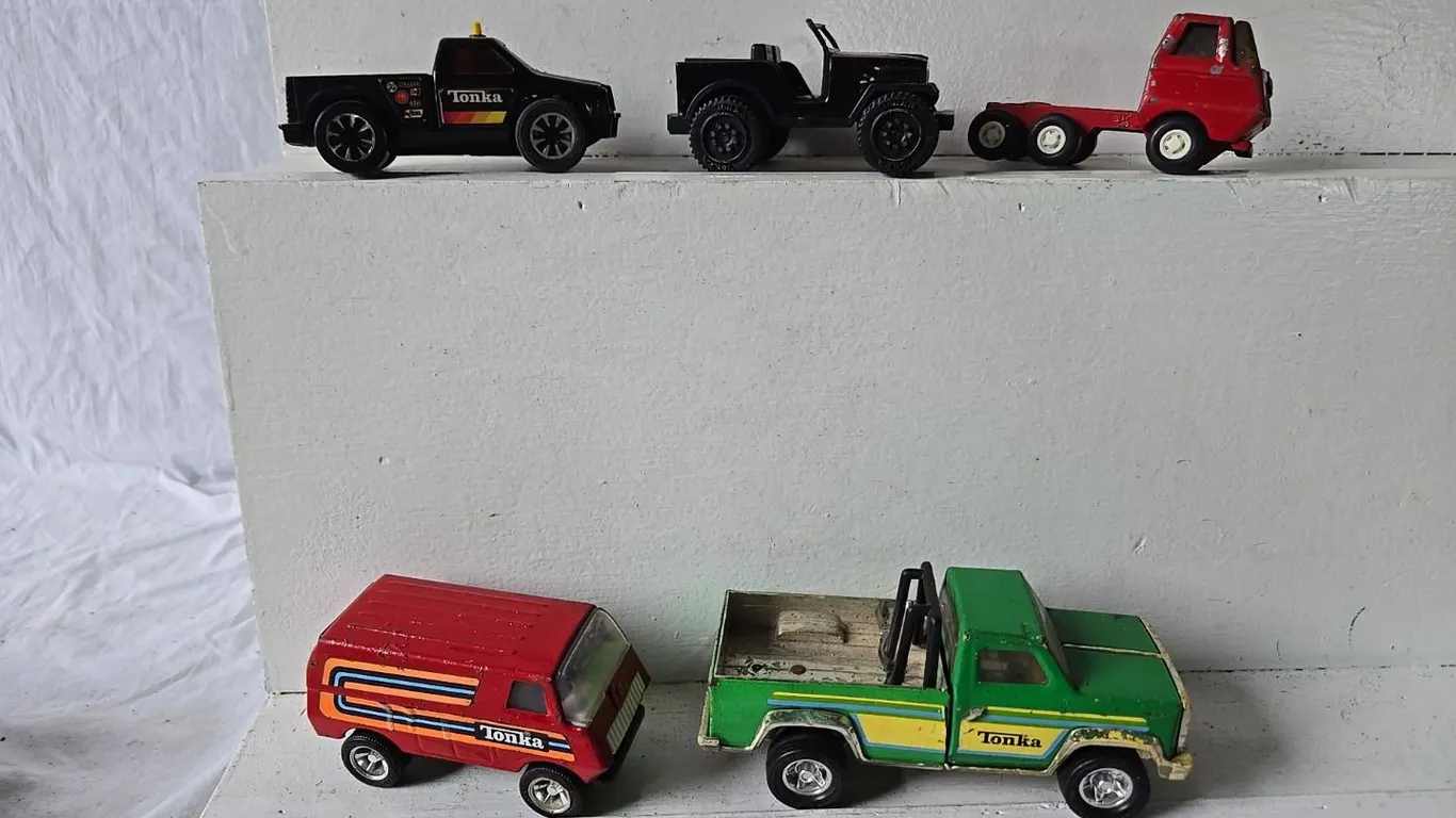 5 - Tonka Vehicles, played with condition