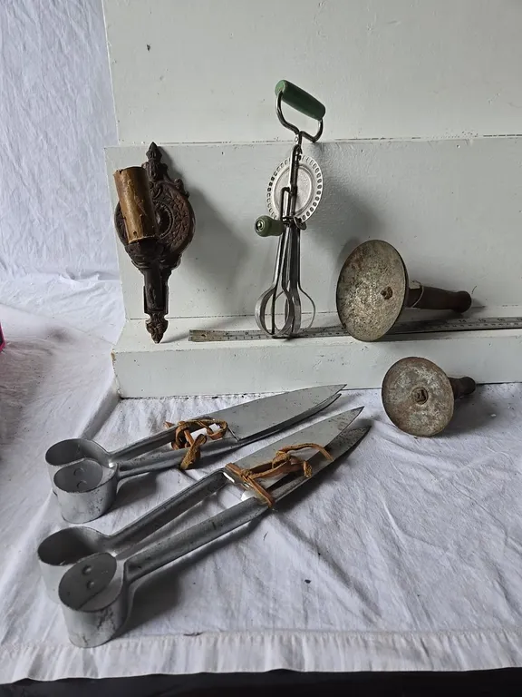 2 - Hog Scrapers, Sheep Shear & Beater