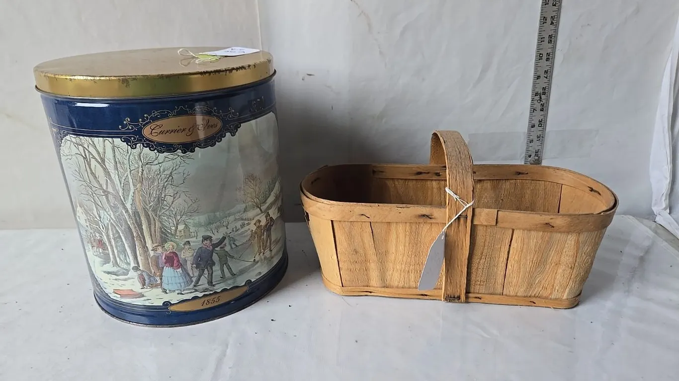 Apple Basket & Confectionary Tin