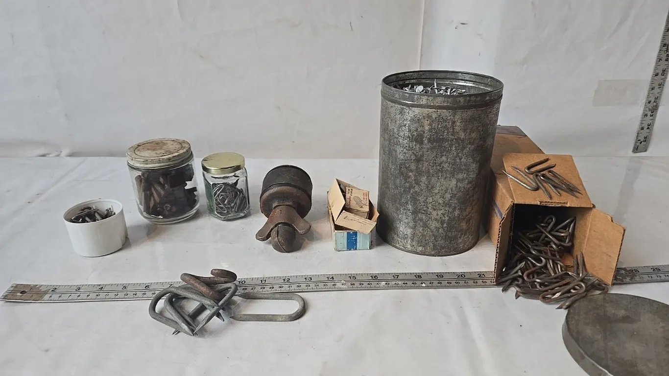 Misc. Hardware - staples, roofing nails & key stock