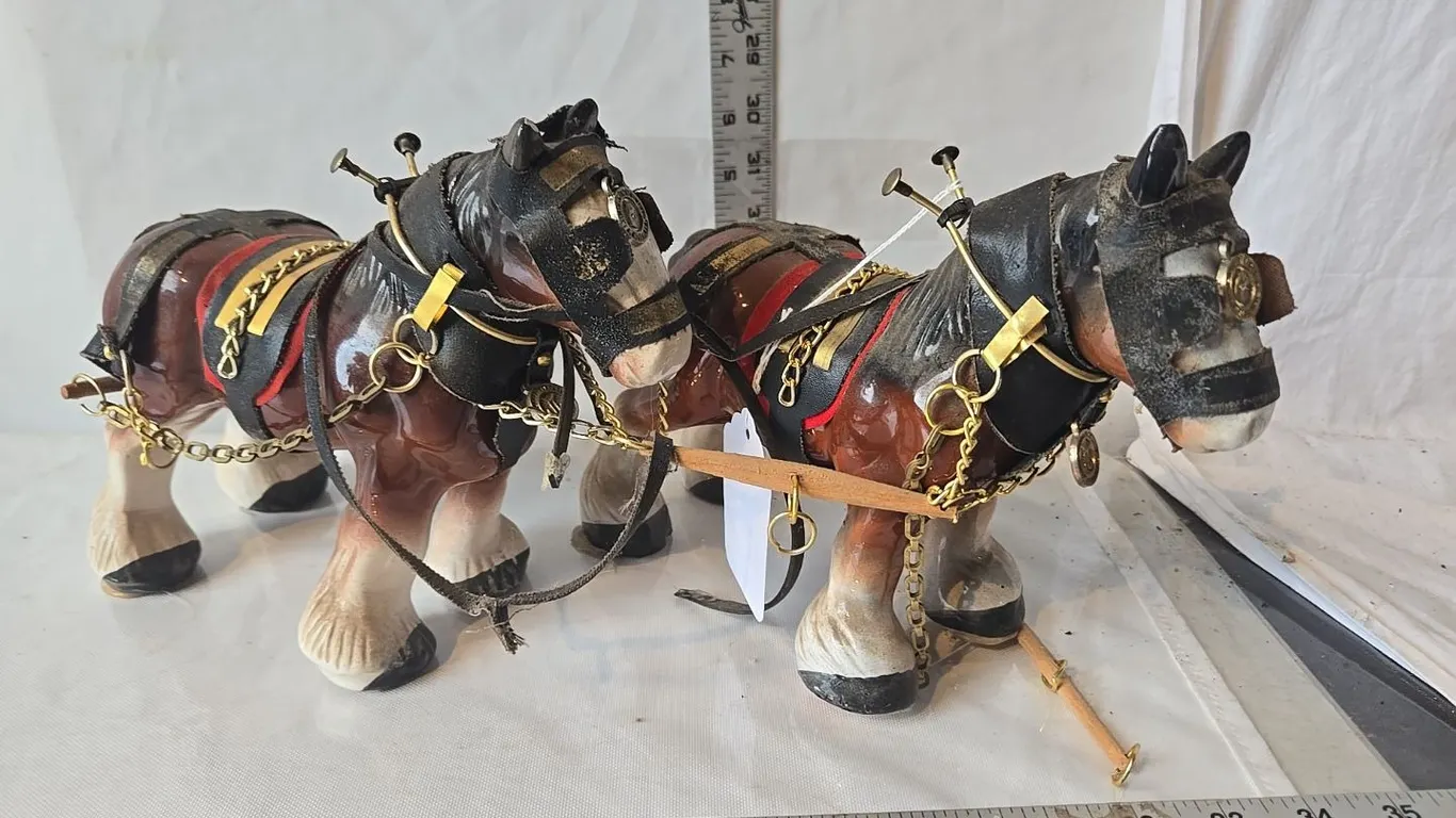 2 - Porcelain heavy horses