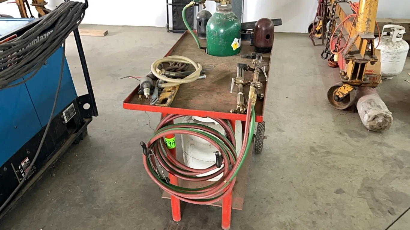 Oxyacetylene Setup with Bottles, Torches and Stand