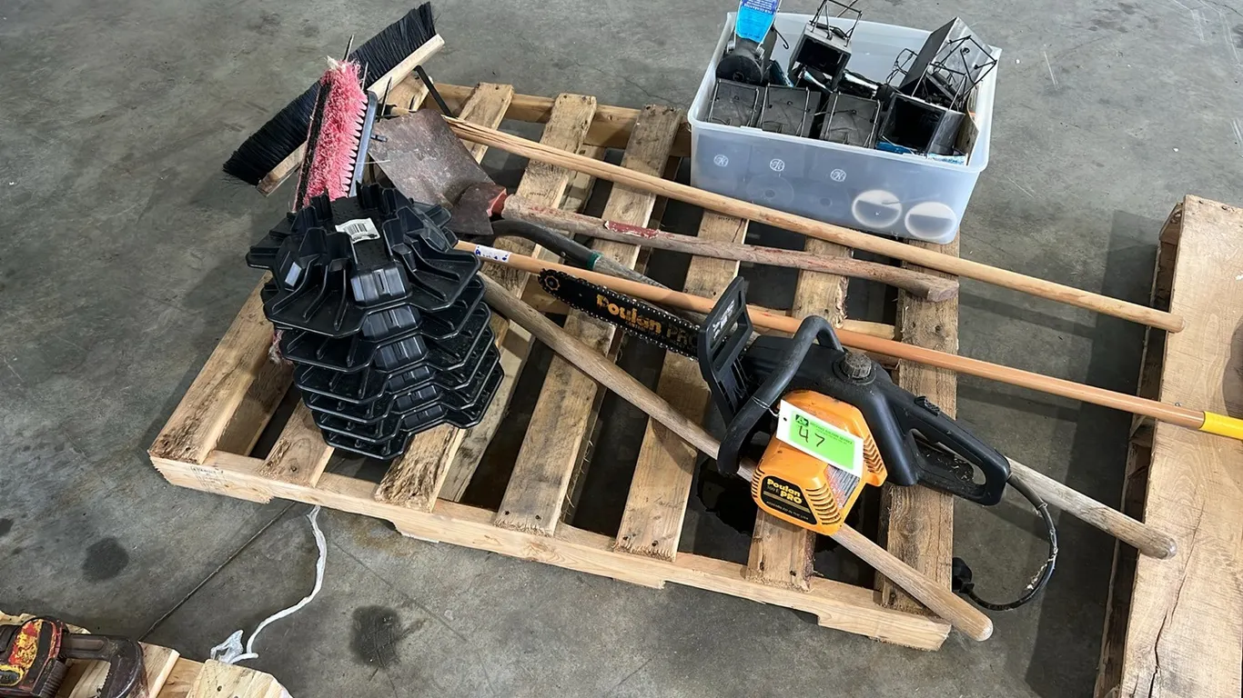 Electric Chain Saw, Brooms, Mole Traps and More