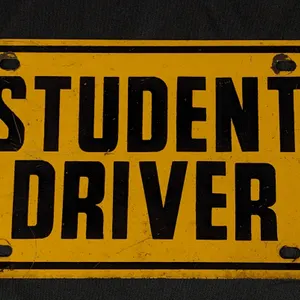 TIN BOOST LICENSE PLATE SIGN STUDENT DRIVER