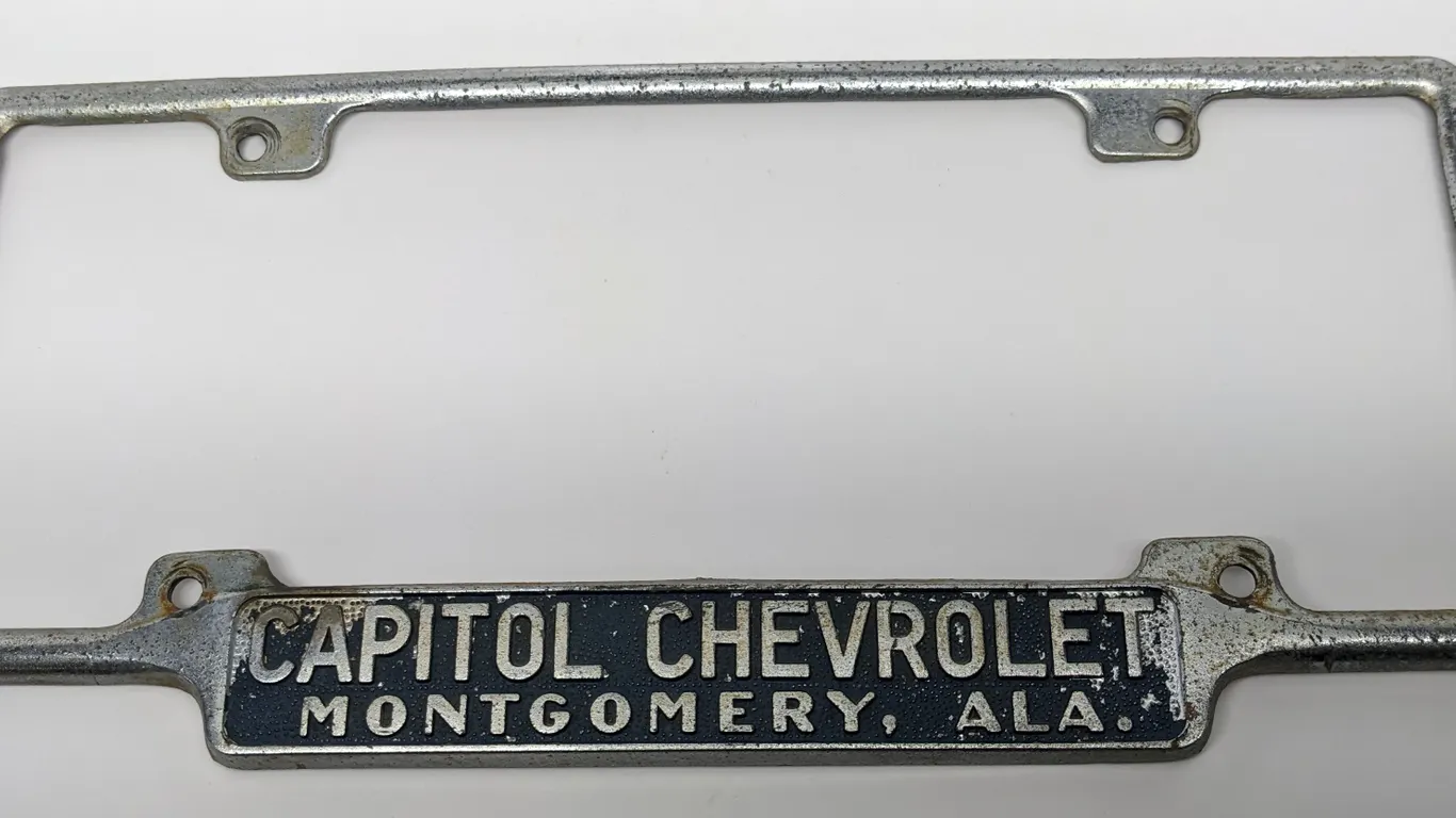 LICENSE PLATE FRAME CAPITOL CHEVROLET MONTGOMERY ALABAMA AL ALA