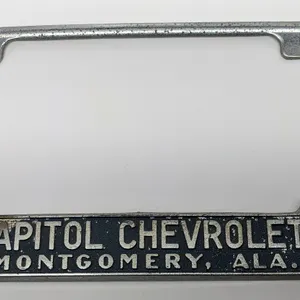 LICENSE PLATE FRAME CAPITOL CHEVROLET MONTGOMERY ALABAMA AL ALA