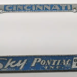 LICENSE PLATE FRAME SKY PONTIAC INC COLLEGE HILL CINCINATTI OHIO OH